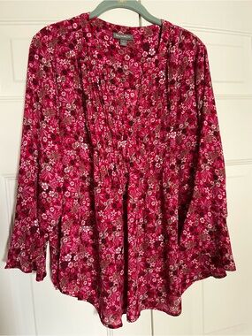 Style & Co NWT Pintuck Berry Tunic